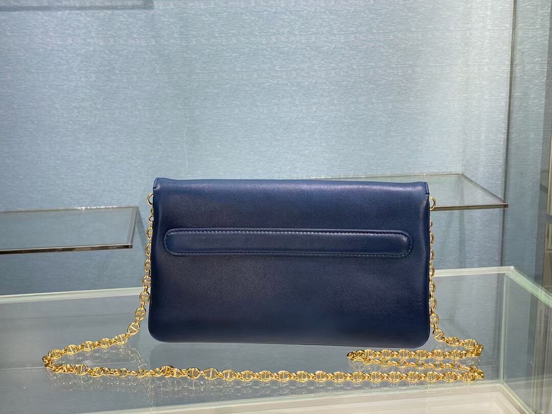 DIOR MEDIUM DIORDOUBLE BAG Gradient Calfskin M8641U Indigo Blue