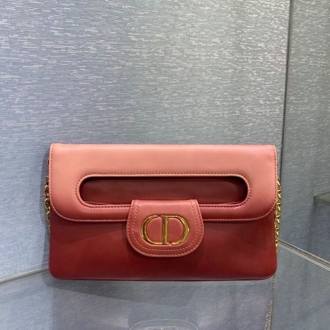 DIOR MEDIUM DIORDOUBLE BAG Gradient Calfskin M8641U Pink