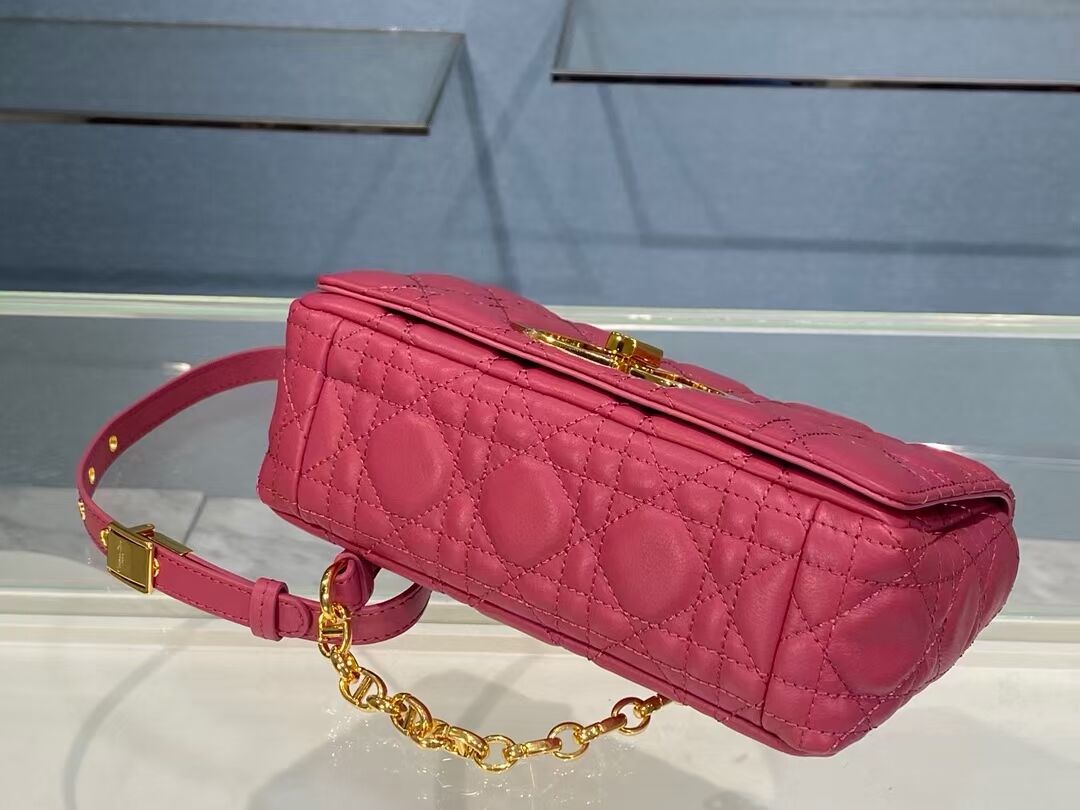 Dior SMALL DIOR CARO BAG Soft Cannage Calfskin M9241 rose