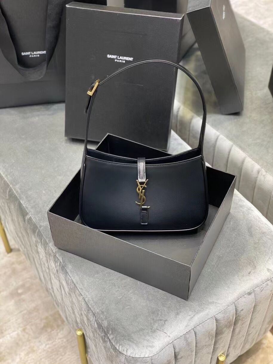 YSL TOP HANDLE BAG IN SHINY LEATHER Y687228 black