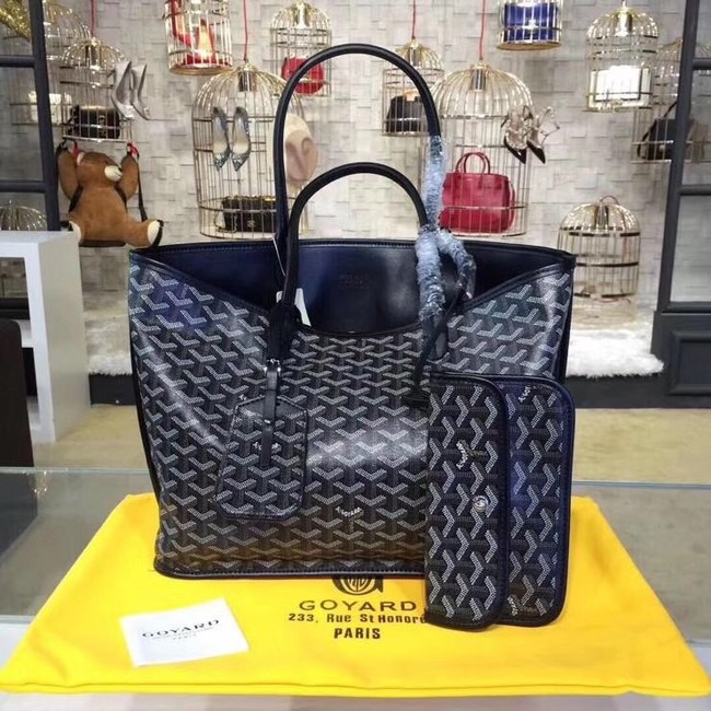 Goyard Calfskin Leather Tote Bag 20207 royal blue