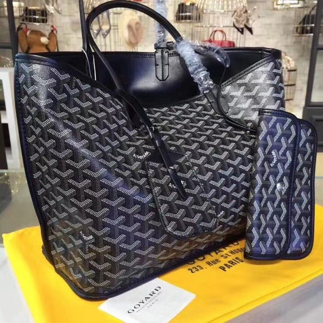 Goyard Calfskin Leather Tote Bag 20207 royal blue