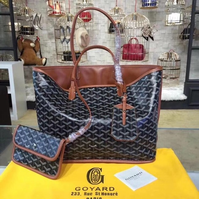 Goyard Calfskin Leather Tote Bag 20208 royal blue&brown