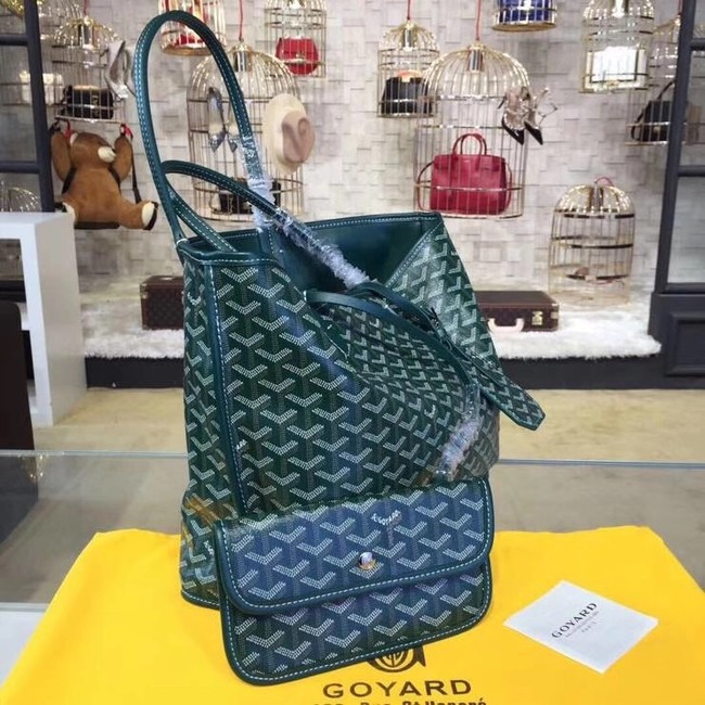 Goyard Calfskin Leather Tote Bag 20208 green