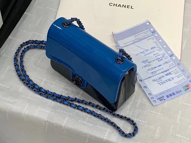 chanel evening bag AS2513 Black & blue