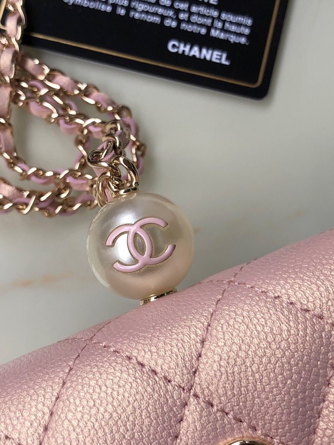 Chanel flap coin purse with chain AP2119 pink