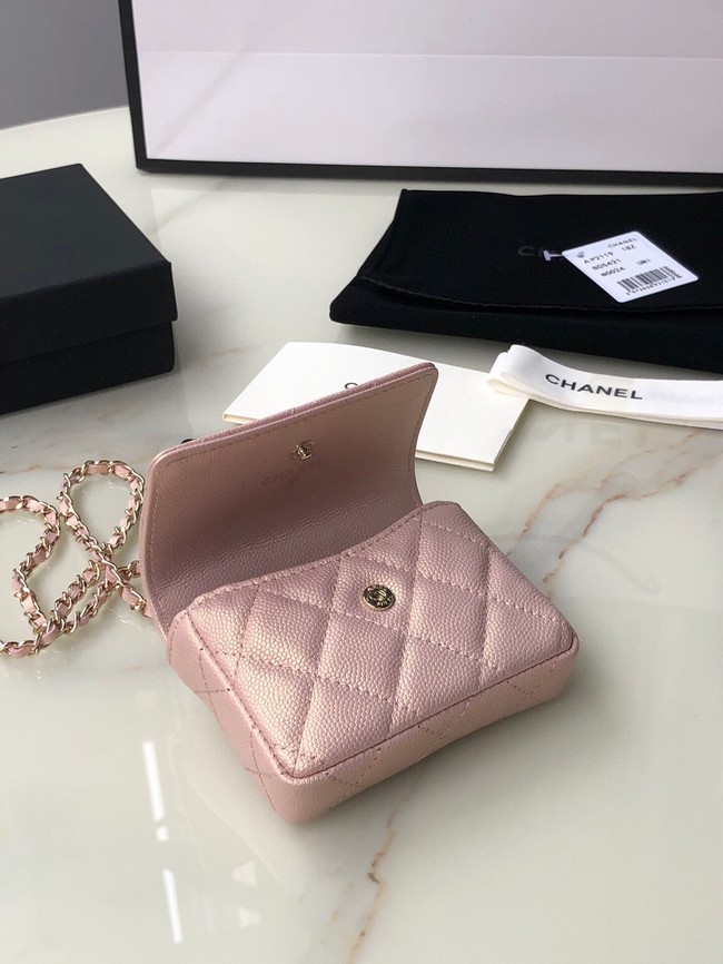 Chanel flap coin purse with chain AP2119 pink