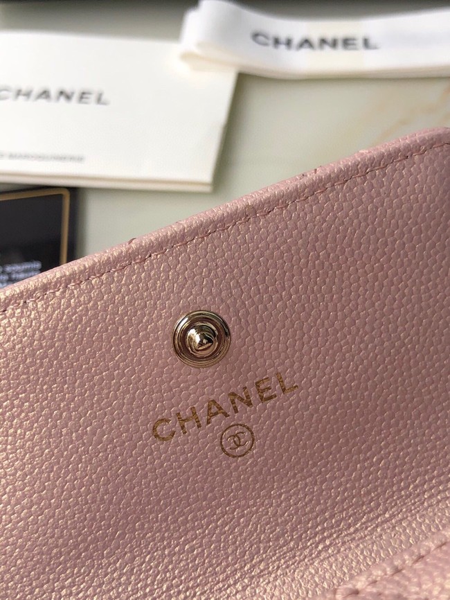 Chanel flap coin purse with chain AP2119 pink