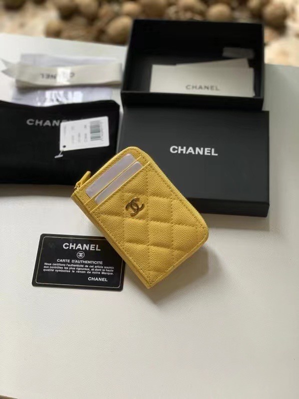 Chanel card holder Calfskin AP1650 yellow