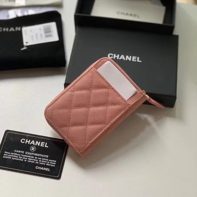 Chanel card holder Calfskin AP1650 pink