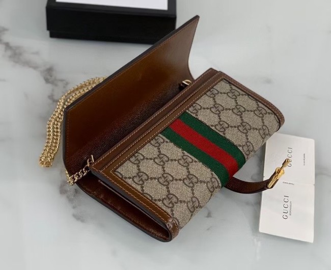 Gucci Jackie 1961 chain wallet 652681 Brown 