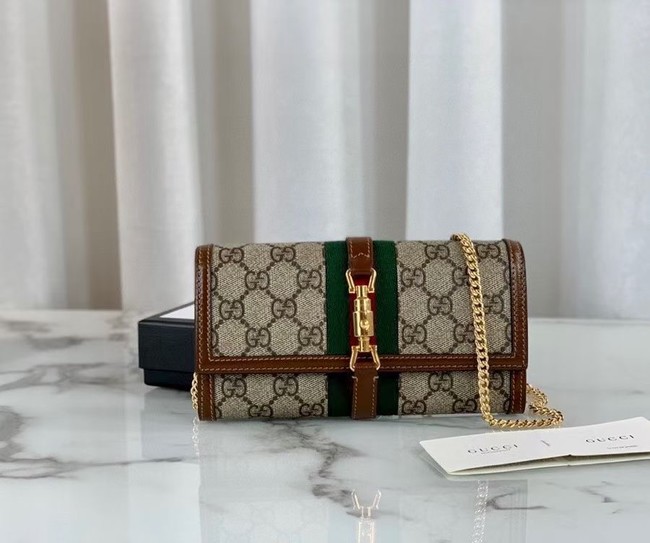 Gucci Jackie 1961 chain wallet 652681 Brown 