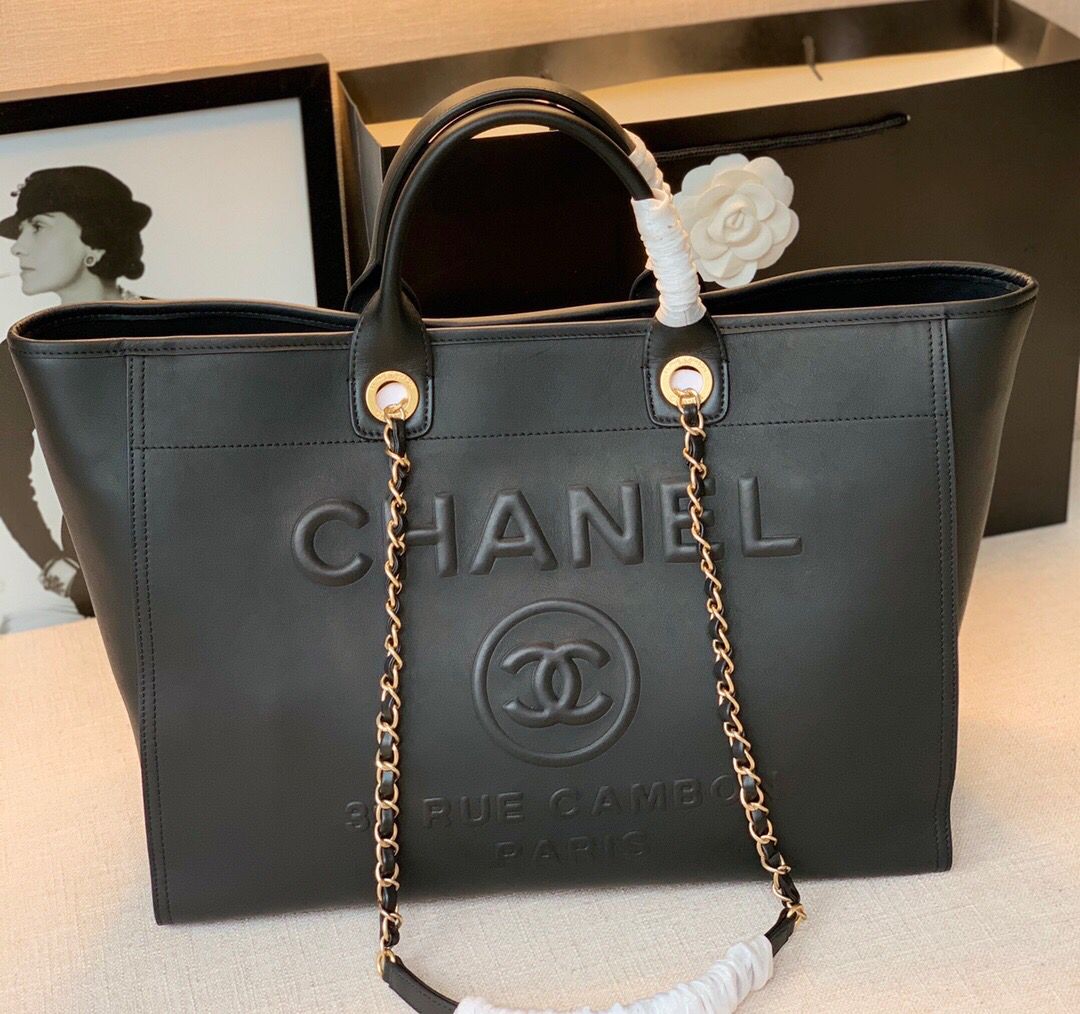 Chanel Original Leather Shopping Bag A66945 Black