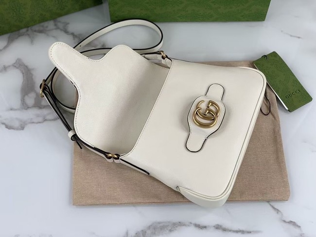 Gucci Small messenger bag with Double G 648934 white