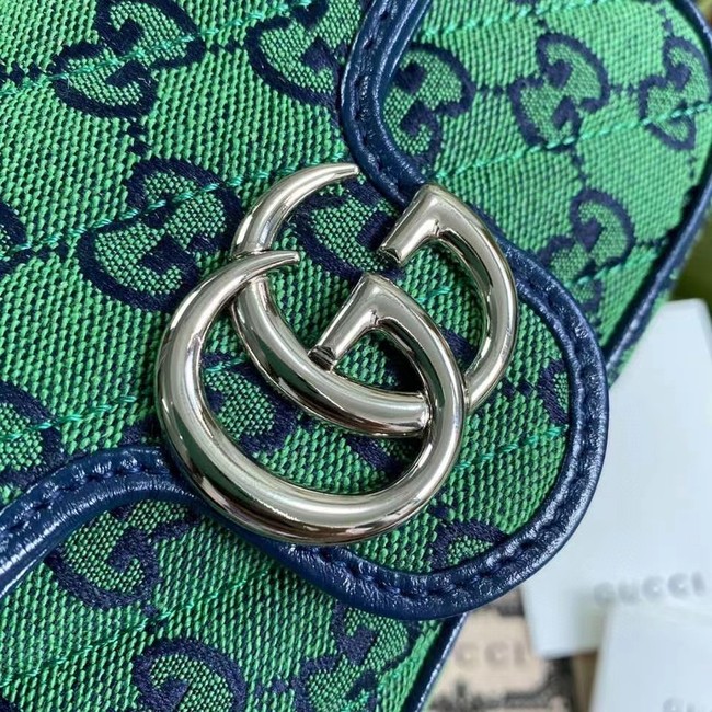 Gucci GG Marmont Multicolor super mini bag 476433 green