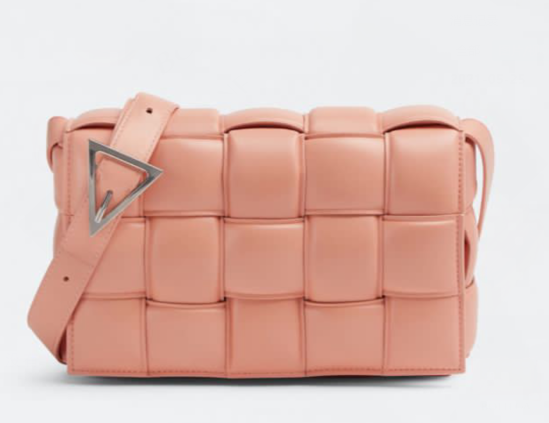 Bottega Veneta PADDED CASSETTE BAG suede 591970 Peachy