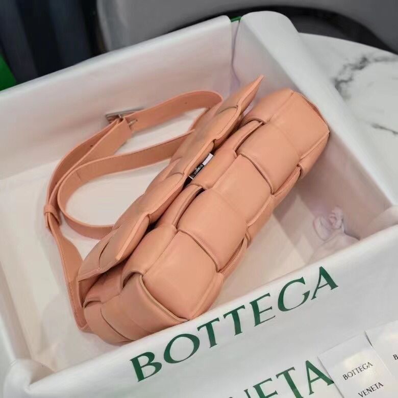 Bottega Veneta PADDED CASSETTE BAG suede 591970 Peachy