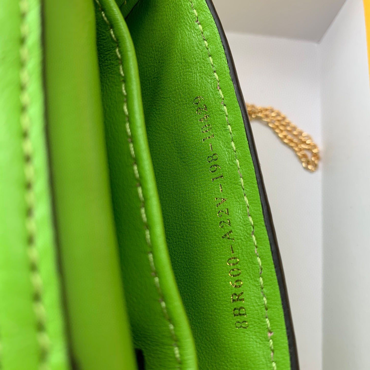 FENDI NANO BAGUETTE CHARM nappa leather 7AR844 Green