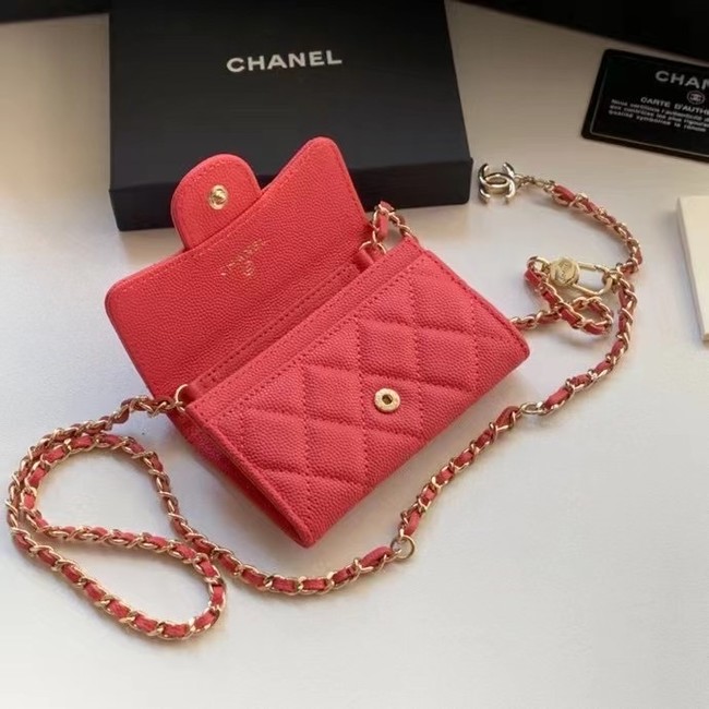 Chanel Original Grained Calfskin Pocket 81081 red