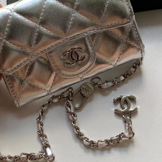 Chanel Original Grained Calfskin Pocket 81081 silver