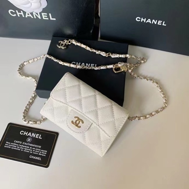 Chanel  Original Grained Calfskin Pocket  81081 white