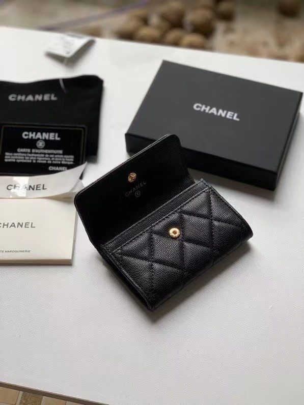 Chanel card holder Calfskin AP2038 black