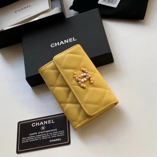 Chanel card holder Calfskin AP2038 yellow