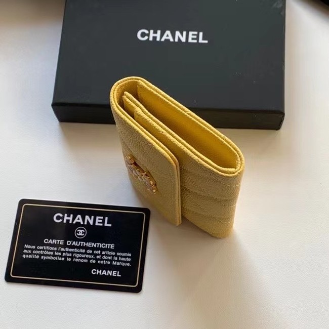 Chanel card holder Calfskin AP2038 yellow