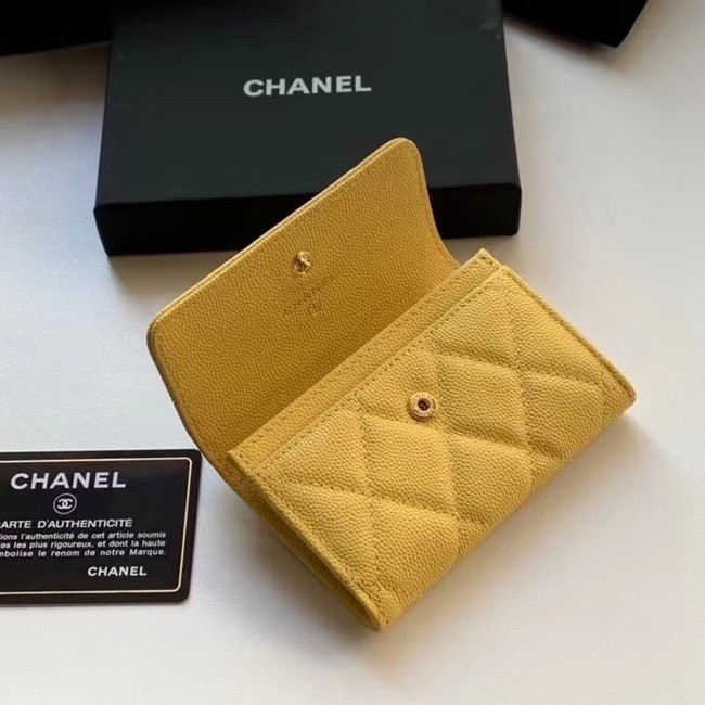 Chanel card holder Calfskin AP2038 yellow