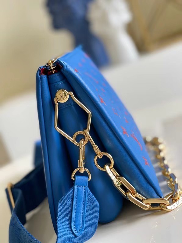 Louis Vuitton COUSSIN PM M58628 blue&red