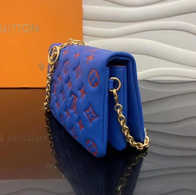 Louis Vuitton POCHETTE COUSSIN M80743 Blue & Red