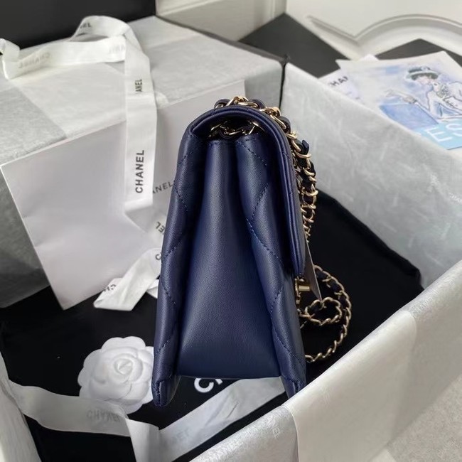 CHANEL mini flap bag AS2468 Navy Blue