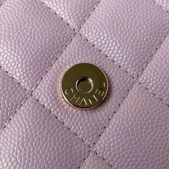 CHANEL mini wallet on chain AP2136 pink