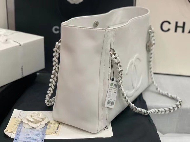 Chanel Original Leather Shopping Bag AS8473 white