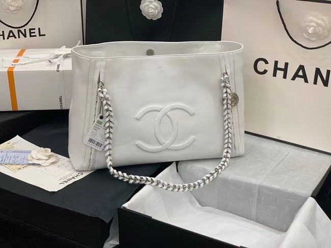 Chanel Original Leather Shopping Bag AS8473 white