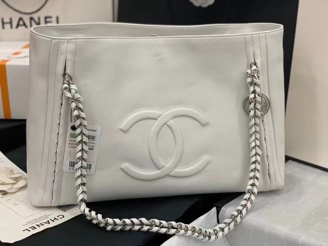 Chanel Original Leather Shopping Bag AS8473 white