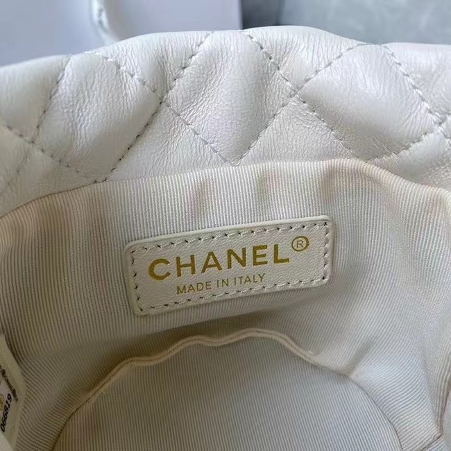 Chanel mini drawstring bag AS2518 white