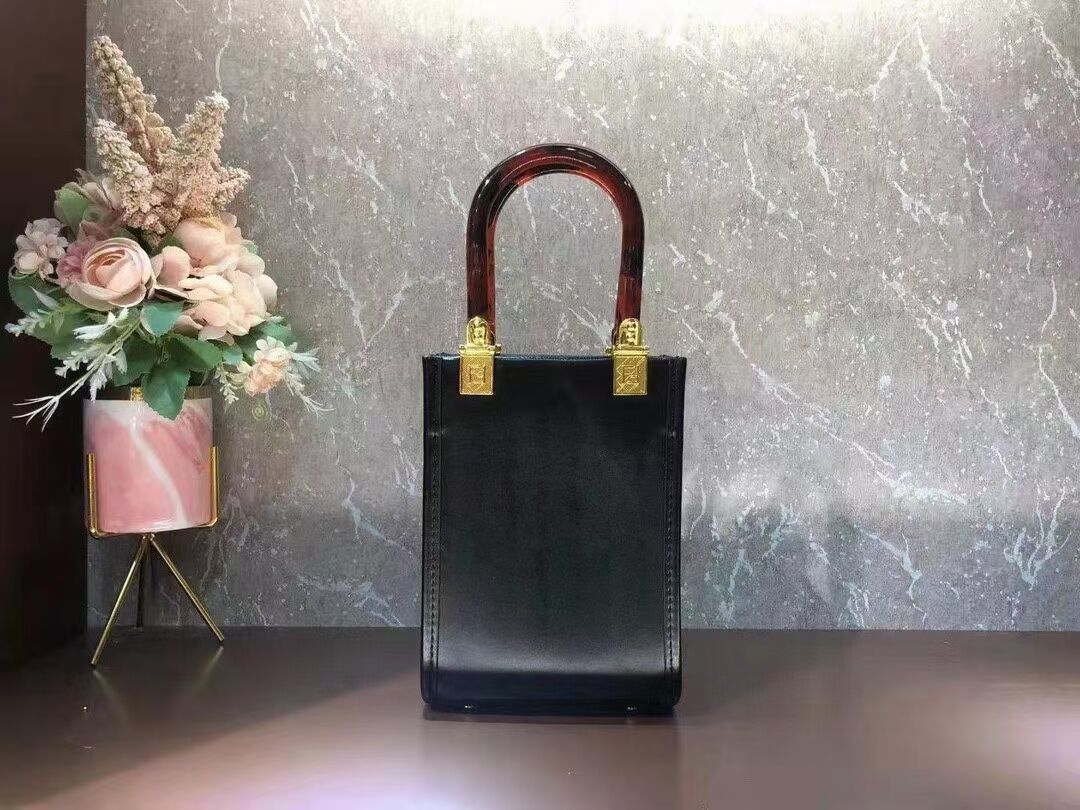 FENDI SUNSHINE SHOPPER leather mini-bag  F1620 black