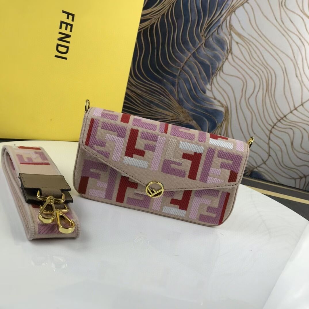 FENDI fabric bag F1230 pink