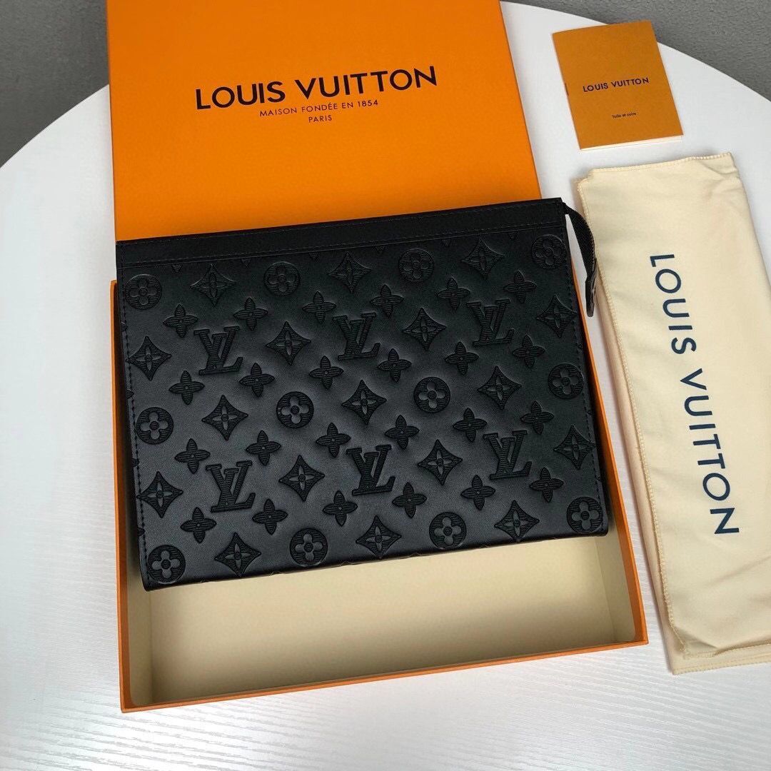 Louis Vuitton Monogram Eclipse POCHETTE VOYAGE MM M61692 Black