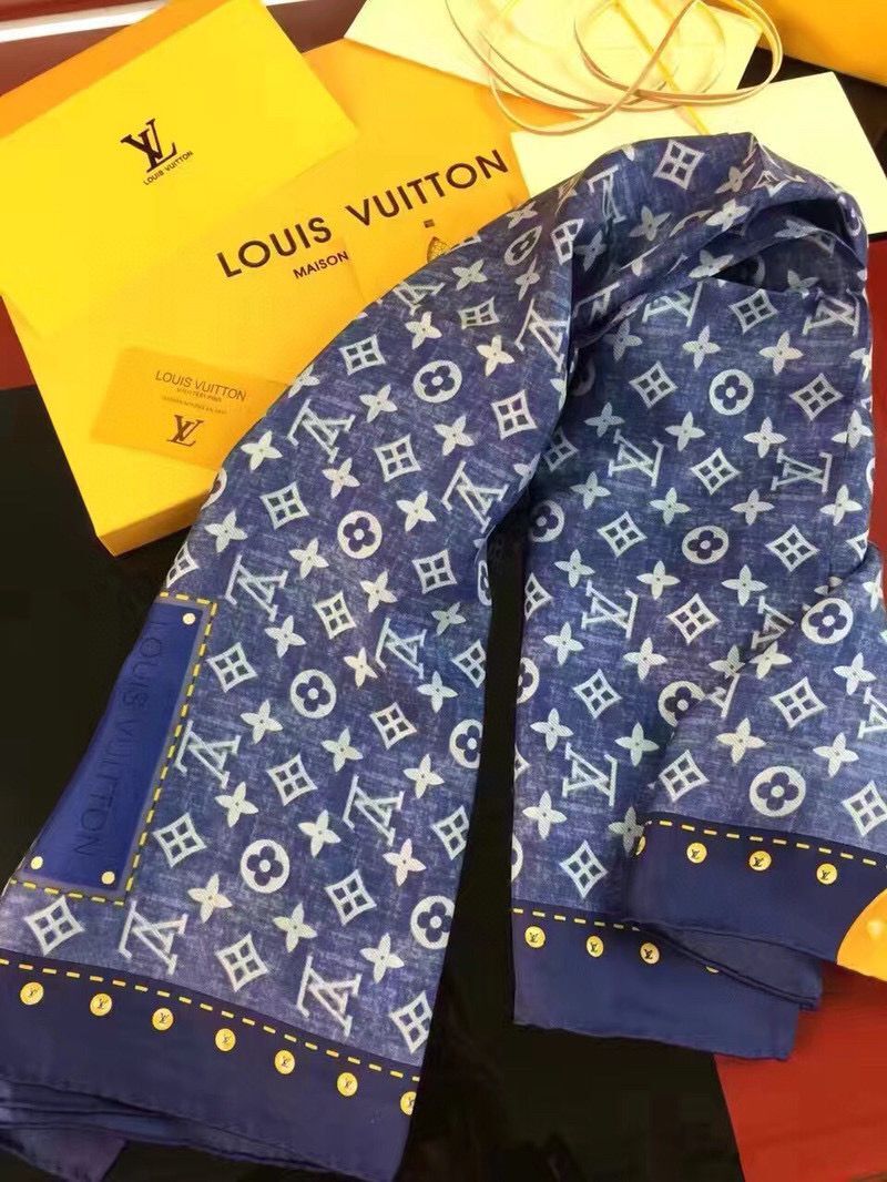 Louis Vuitton Silk Scarf M76788 Blue