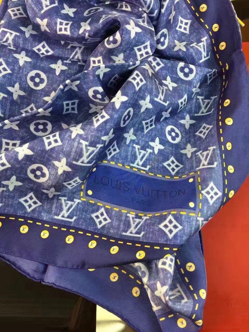 Louis Vuitton Silk Scarf M76788 Blue