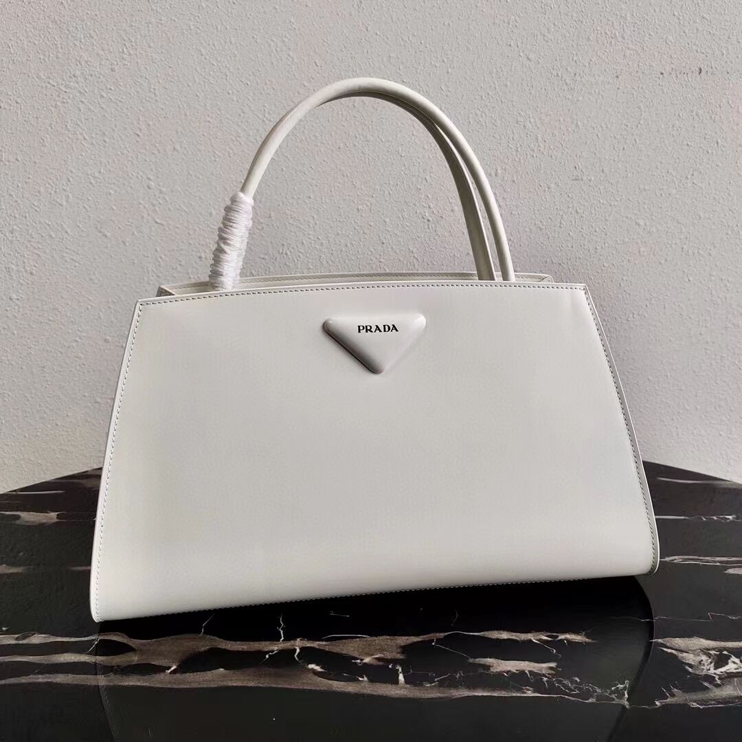 Prada Nappa Leather Prada Symbole bag 1BB327 white