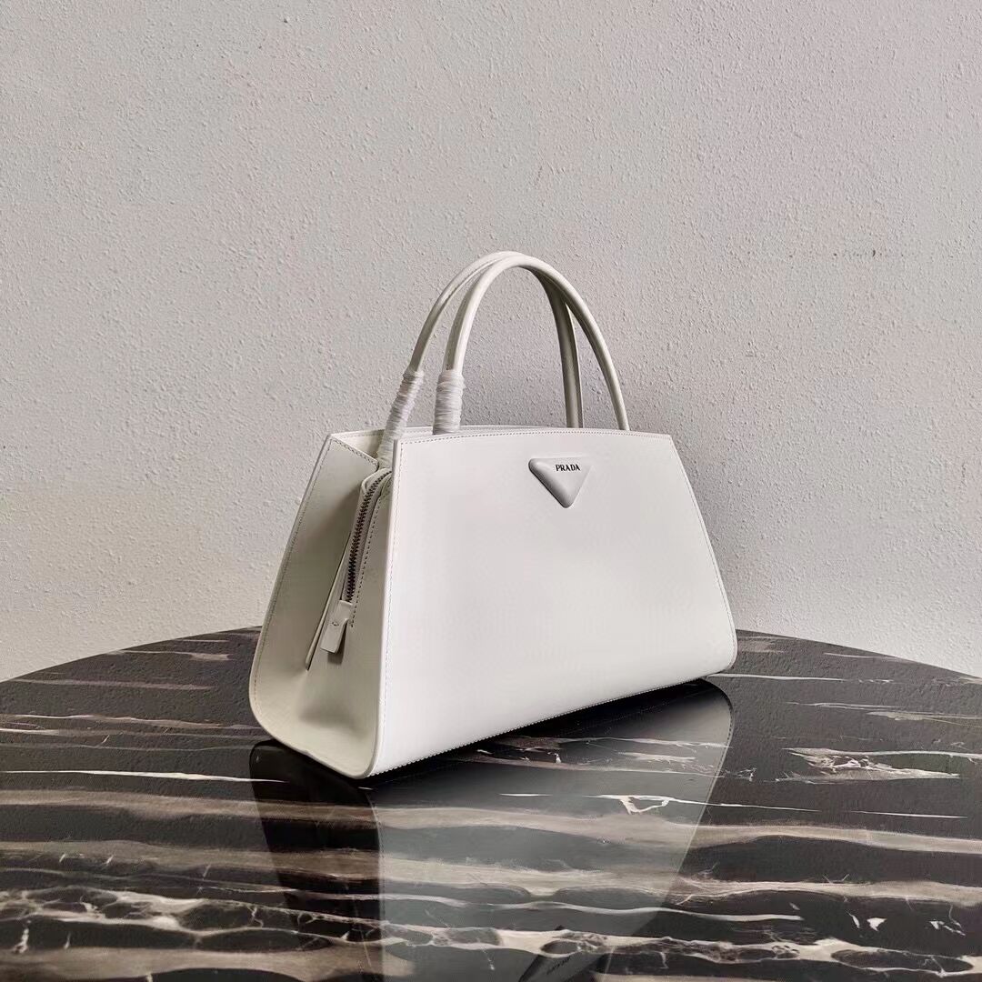 Prada Nappa Leather Prada Symbole bag 1BB327 white