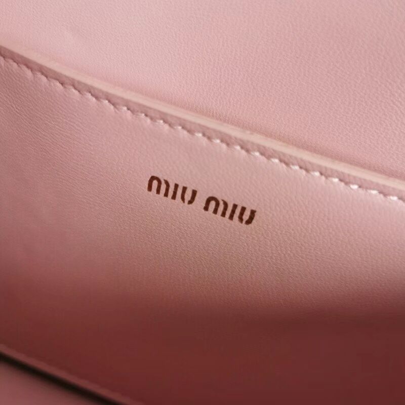 miu miu Matelasse Nappa Leather mini Shoulder Bag 5BD099 pink