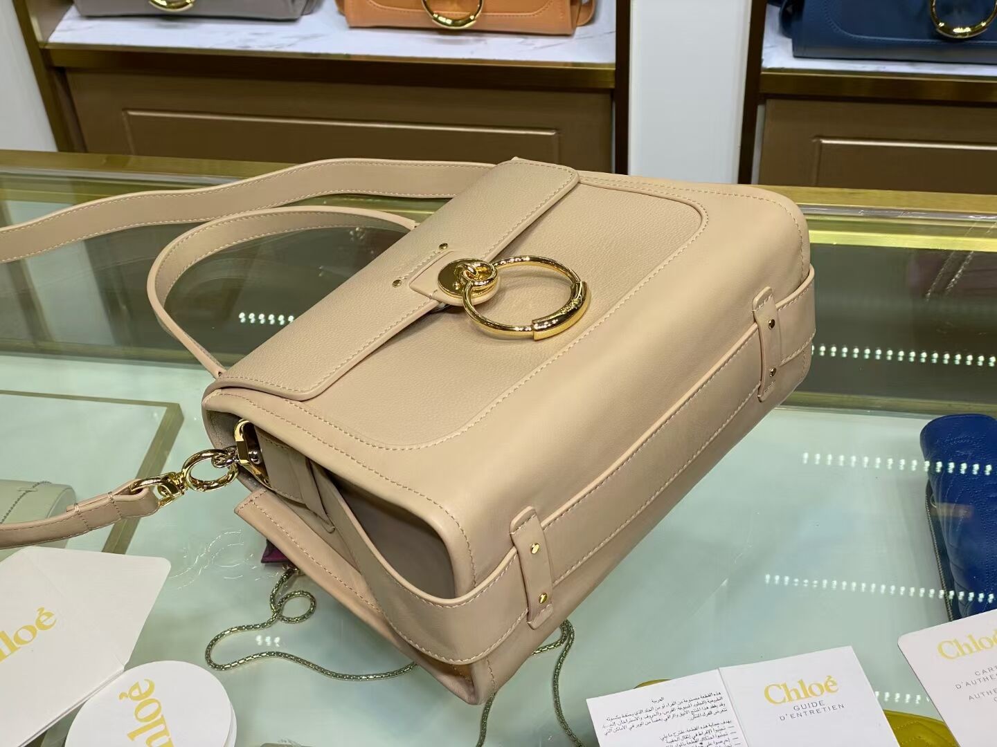 Chloe Original Calfskin Leather Bag C1142L cream