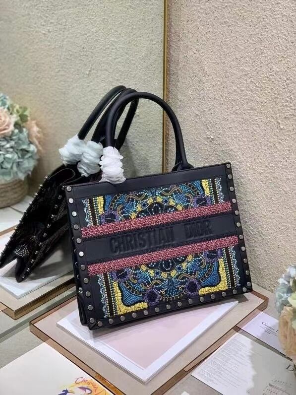 DIOR BOOK TOTE Multicolor Mizza Embroidery M1287ZRHM