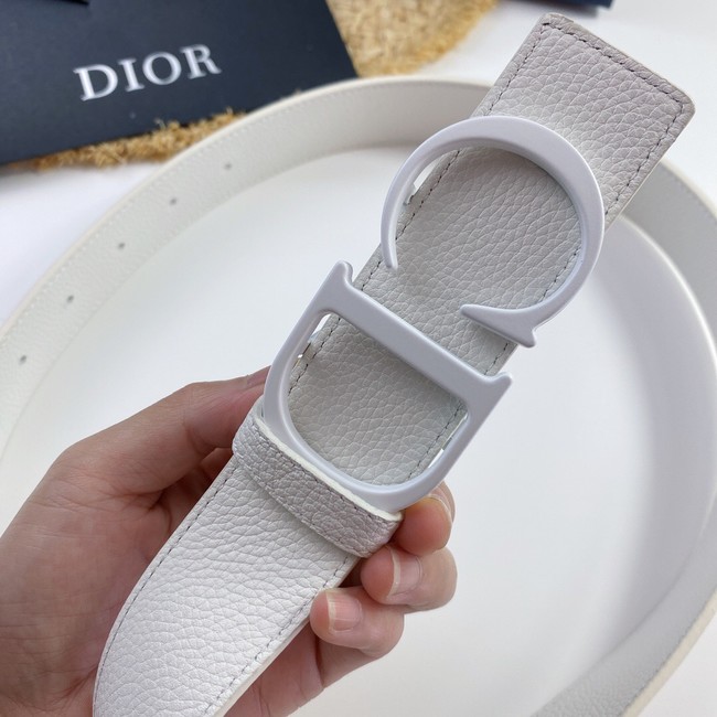 Dior Calf Leather Belt 35MM 2660 white