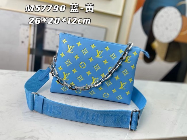 Louis Vuitton COUSSIN PM M58628 light blue&yellow