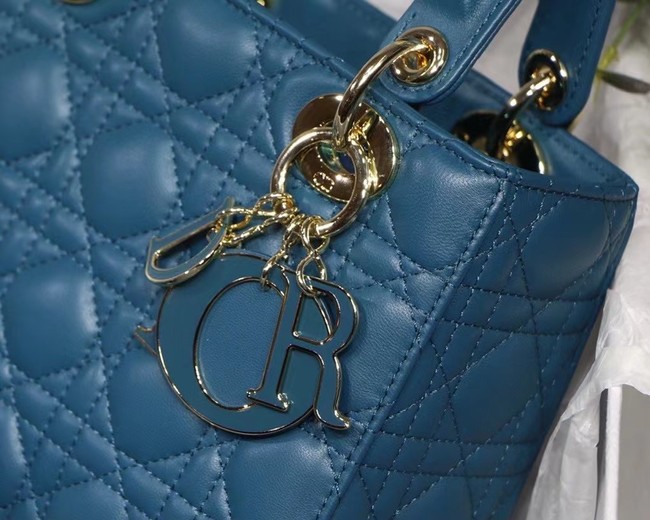 LADY DIOR MY ABCDIOR BAG Cannage Lambskin M0538O blue